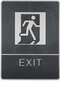 Pictogram Deurbordje / Toiletbordje / Infobord met braille - 15cm x 20cm - Zelfklevend - type: Exit