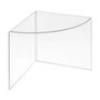 150 x 150 x 150 mm - 1/4 Cirkel Acrylglas Productstandaard / Display - Transparant